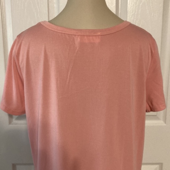 Lavender Field pink ruffled short sleeve top L - Picture 6 of 16
